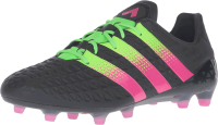 adidas Soccer Cleats 12 - Ace 16.1 FG/AG, Black/Green/Pink