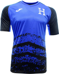 Joma Officially Licensed Honduras National Team Away mens Short Sleeve Jersey Black/Blue (XX-Large)