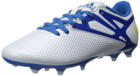 adidas Performance Men's Messi 15.3 FG/AG Soccer Shoe, White/Prime Blue S12/Core Black, 13 M US