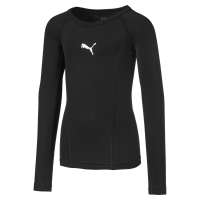 PUMA Kids' Liga Baselayer Long Sleeve Tee, Black, X-Large