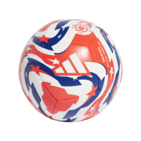 adidas Unisex-Adult FIFA Club World Cup Training Soccer Ball, White/Lucid Red/Power Blue/Black, 5
