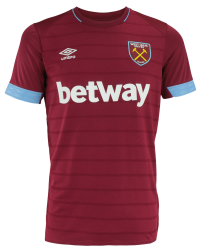 Men's International Soccer 18/19 Replica Jerseys, West Ham United FC (Small, West Ham United FC - Home)