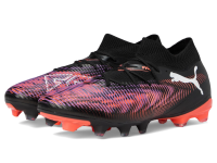 PUMA Men's Future 8 Match Firm, Artificial Ground Soccer Cleats Sneaker, Black White-Glowing Red, 9.5