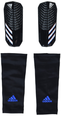 Unisex-Adult League Predator Shin Guard Black/White/Team Dark Grey X-Small
