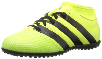 adidas Performance Kids' Ace 16.3 Primemesh Turf Soccer Cleats, Solar Yellow/Black/Metallic Silver, 1.5 M US Little Kid