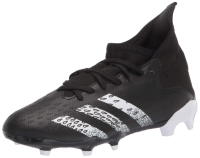 adidas Firm Ground Predator Freak .3 Soccer Shoe (boys) Black/White/Black 5 Big Kid
