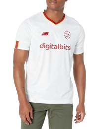 New Balance Men's AS Roma Short Sleeve Jersey 22, Home, Large