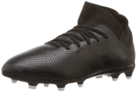adidas Unisex-Kid's Nemeziz 18.3 Firm Ground Soccer Shoe, Black/Black/White, 5 M US Big Kid