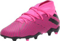 adidas Unisex-Kid's Nemeziz 19.3 Firm Ground Soccer Shoe, Shock Pink/Black/Shock Pink, 1.5 M US Little Kid