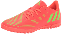 adidas Unisex Edge.4 Predator Turf Soccer Shoe, Solar Red/Solar Green/Black, 12.5 US Men
