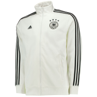 adidas Men's Germany Three-Stripe Track Top Soccer Jacket (X-Large) White