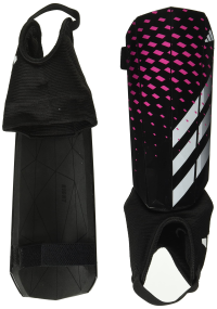 adidas Unisex-Child Soft Ground Match Predator Shin Guards, Black/White/White, Medium