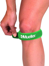 MUELLER Sports Medicine Jumper's Knee Single Strap, Knee Pain Relief Support for Men and Women, Ideal for Osgood-Schlatter's, Runner's Knee, Patellar Tendinitis, One Size, Green