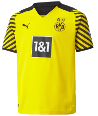 PUMA Kid's Borussia Dortmund 2021-22 Home Soccer Jersey (Cyber Yellow-Puma Black, Large)
