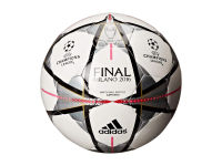 adidas Performance Champions League Finale Milano Capitano Soccer Ball, White/Black/Silver Metallic, Size 3