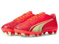 PUMA Mens Ultra Play Firm, Artificial Ground Soccer Cleats, Fiery Coral-Fizzy Light-PUMA Mens Black, 12