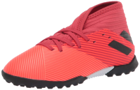 adidas Boy's Nemeziz 19.3 II Turf Soccer Shoe, Coral/Black/Glory red, 12 Little Kid