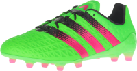 Adidas Soccer Cleats 8 - Ace 16.1 FG/AG, Black/Green/Pink