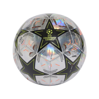 adidas Unisex-Adult UCL Training Soccer Ball, Multicolor/Black/Platin Metallic/Team Solar Yellow, 4