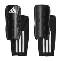 adidas Unisex-Adult Tiro Soft Ground League Shin Guards, Black/White/Iron Metallic, Large