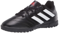 adidas boys Goletto Vii Turf Soccer Shoe, Black/White/Red, 10.5 Little Kid US