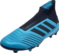 adidas Predator 19+ FG Soccer Cleats (Junior) (Bright Cyan/Black) Size: 4.5