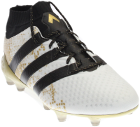 adidas Men's ACE 16.1 PRIMEKNIT FG Soccer Cleats (Sz. 7) White, Gold, Black