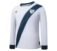 Umbro Guatemala Home Men's L/S Soccer Jersey 25/26 (US, Alpha, X-Large, Regular, Regular, White & Blue)