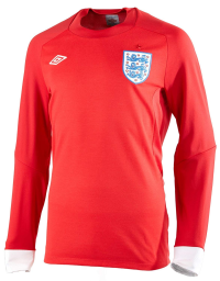 Umbro England Away Long Sleeve Shirt 10/11