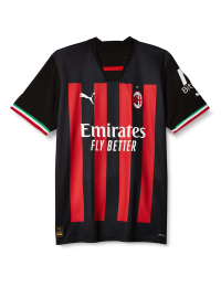 Puma Kids Soccer A.C. Milan 2022 Home Coat, Red/Black, Medium