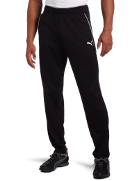 Puma Men's Training Pants (Black-White, Large)