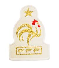 FFF France Soccer Shield Patch (White/Gold)