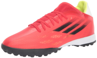 adidas Unisex X Speedflow.3 Turf Soccer Shoe, Red/Black/Solar Red, 7.5 US Women