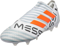 adidas Nemeziz 17+ 360 Agility FG Cleat - Men's Soccer 10.5 White/Solar Orange/Clear Grey
