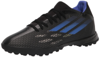 adidas Unisex X Speedflow.3 Turf Soccer Shoe, Black/Sonic Ink/Solar Yellow, 7.5 US Men