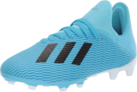 adidas Men's X 19.3 Firm Ground Soccer Shoe, Bright Cyan/Black/Shock Pink, 9.5 M US