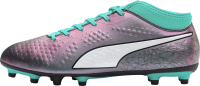 Puma Men's One 4 SYN Firm Ground Soccer-Shoe, Color Shift-Biscay Green White Black, 12 M US