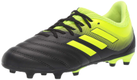 adidas Unisex-Kid's Copa 19.3 Firm Ground Soccer Shoe, Black/hi-res red/Silver Metallic, 13K M US Little Kid