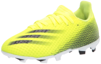 adidas Boy's X GHOSTED.3 Soccer Shoe, Solar Yellow/Black/Team Royal Blue(Firm Ground), 6 Big Kid