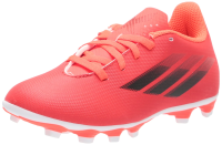 adidas X Speedflow.4 Flexible Ground Soccer Shoe, Red/Black/Solar Red, 1.5 US Unisex Little Kid