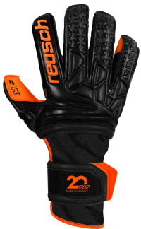 Reusch Soccer Prisma Pro G3 Duo Black Hole Goalkeeper Glove, Black/Orange, 10