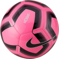 NIKE Unisex's Pitch Training Soccer Ball Football, Pink Blast/Black, 3