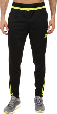 adidas Men's Tiro 15 Training Pants, Black/Semi Solar Yellow/Black, X-Large