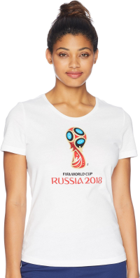 World Cup Soccer World Cup Emblem Men's CW2081-White-XS Tee, X-Small, White