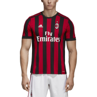 adidas Mens 2017/18 AC Milan Home Jersey Red/Black X-Large