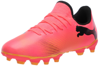 PUMA Future Firm Artificial Ground Sneaker, Sunset Glow Black, 6 US Unisex Big Kid