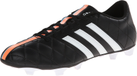 adidas Performance Men's 11Questra Firm-Ground Soccer Cleat, Core Black/Running White/Flash Orange, 7 M US