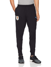 PUMA Men's Uruguay Training Pants with 2 Side Pockets with Zip, Black, XXL