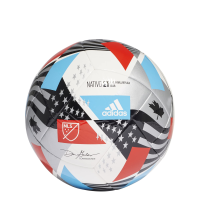 adidas Unisex-Adult MLS Club Ball, White/Black/Silver Metallic/Pantone, 4