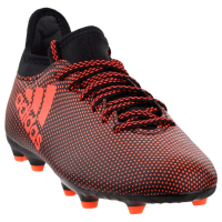 adidas Boy's X 17.3 FG Soccer Shoe, Black/Solar RED/Solar Orange, 2 Medium US Little Kid